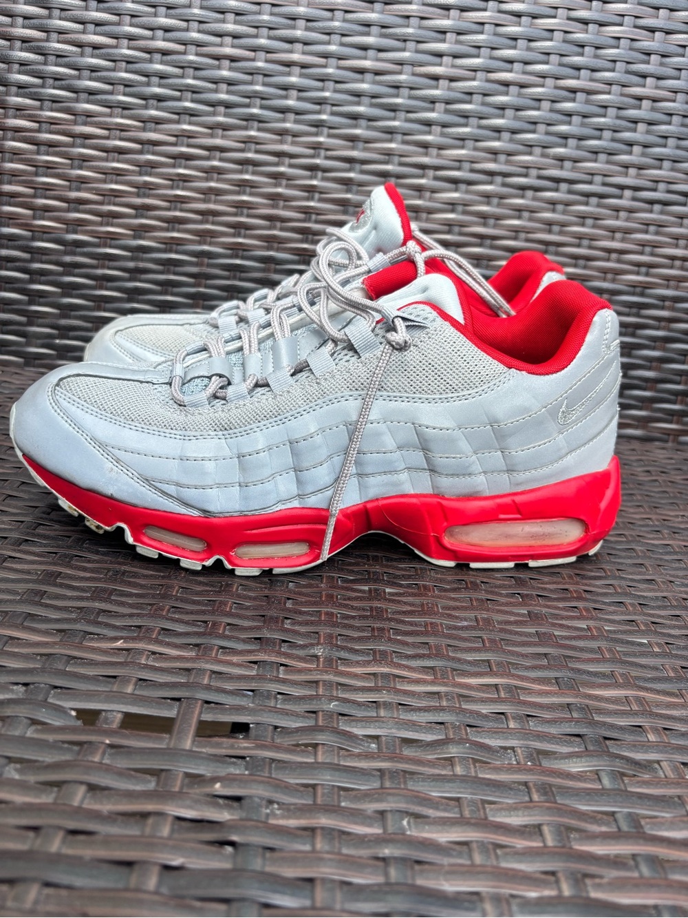 Nike Air Max 95 'Air Attack Pack' Metallic Silver/Red Reflective Men’s Size 12